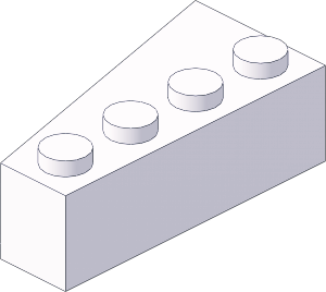Wedge 4x2 Right Lego Compatible (41767.DAT)