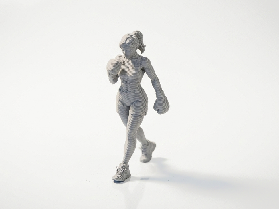 Boxer Lady Athletic Female Figurine 3D Printable