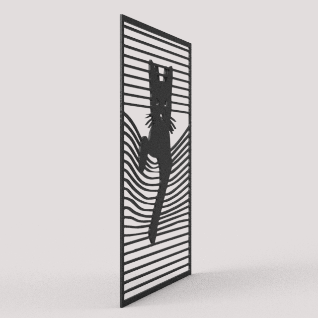 Miniatura 5 do modelo 3D Cat Shadow Wall Art