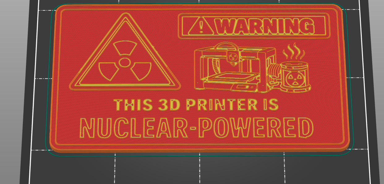 Nuclear 3D Printer Warning — miniatura 3
