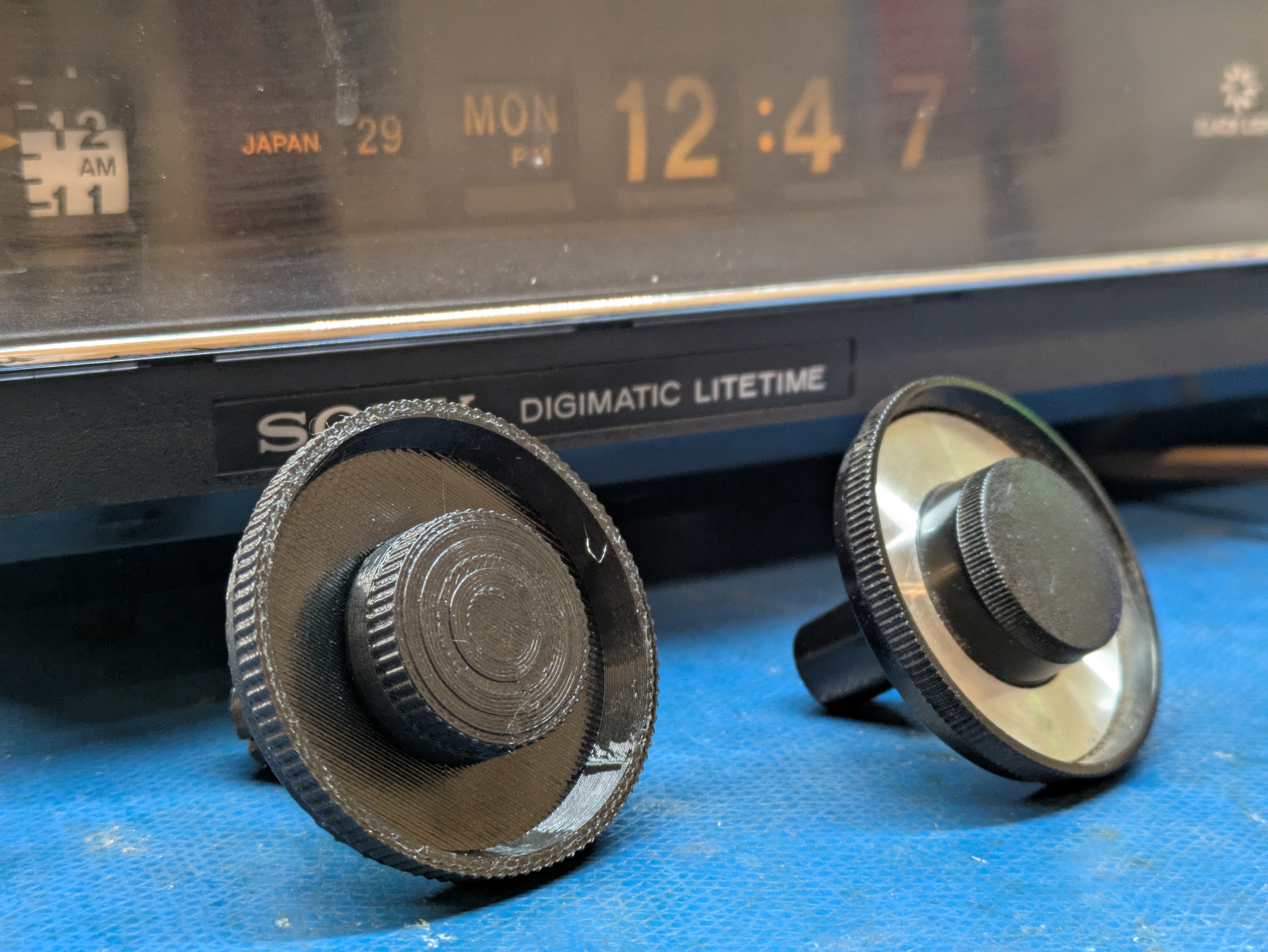 Replacment SONY Digimatic Lifetime Time/Alarm-Adjust Knobs