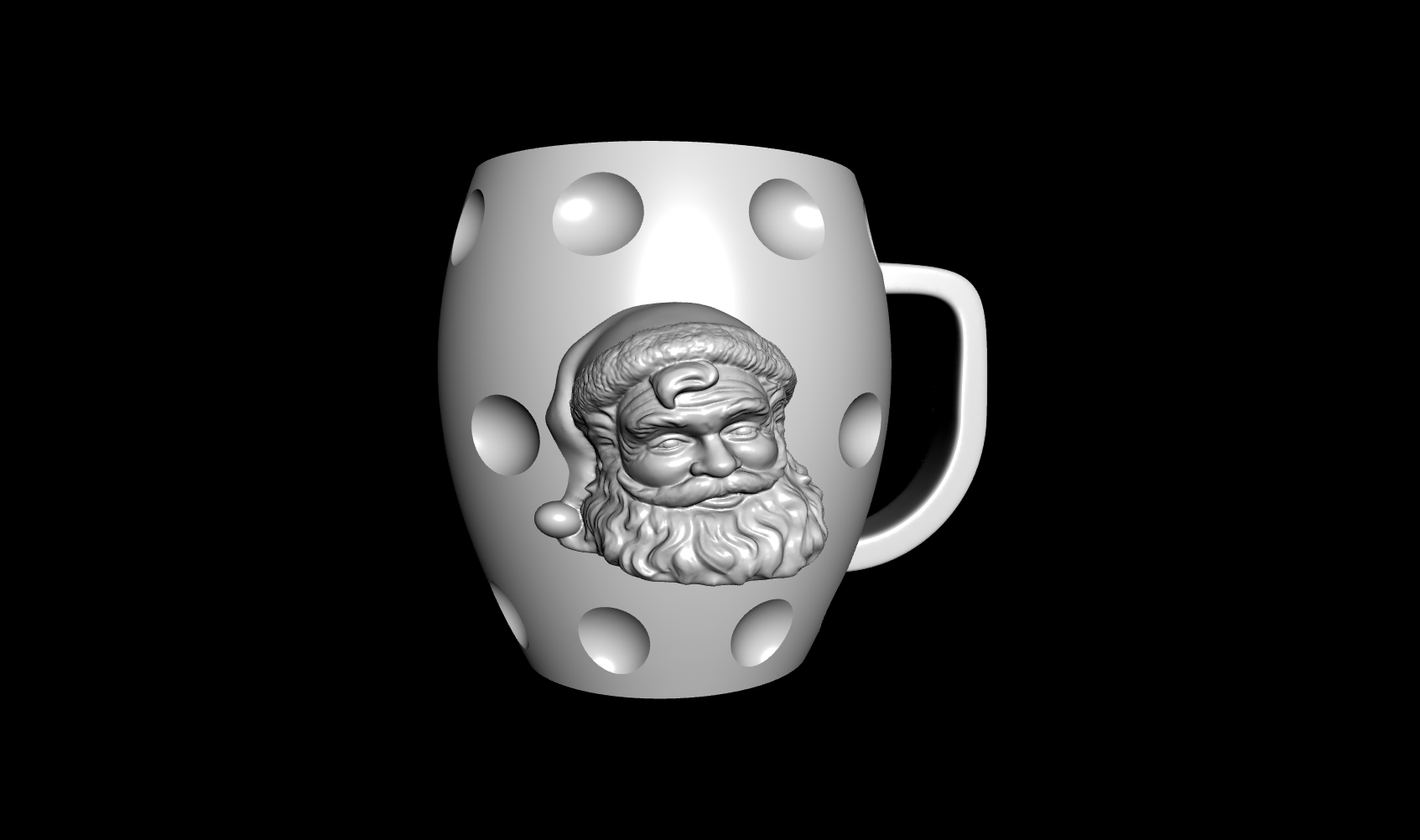 Beer mug with Santa's head
