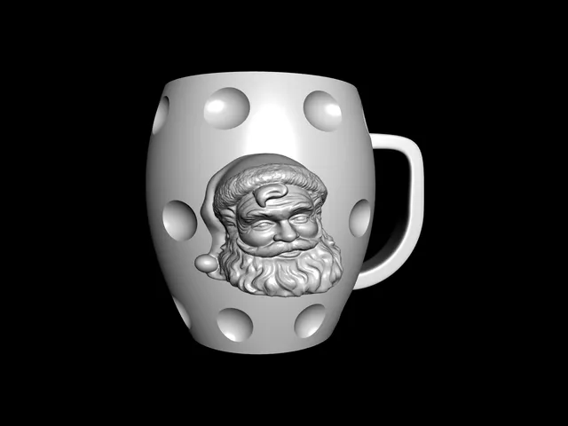 Beer mug with Santa's head