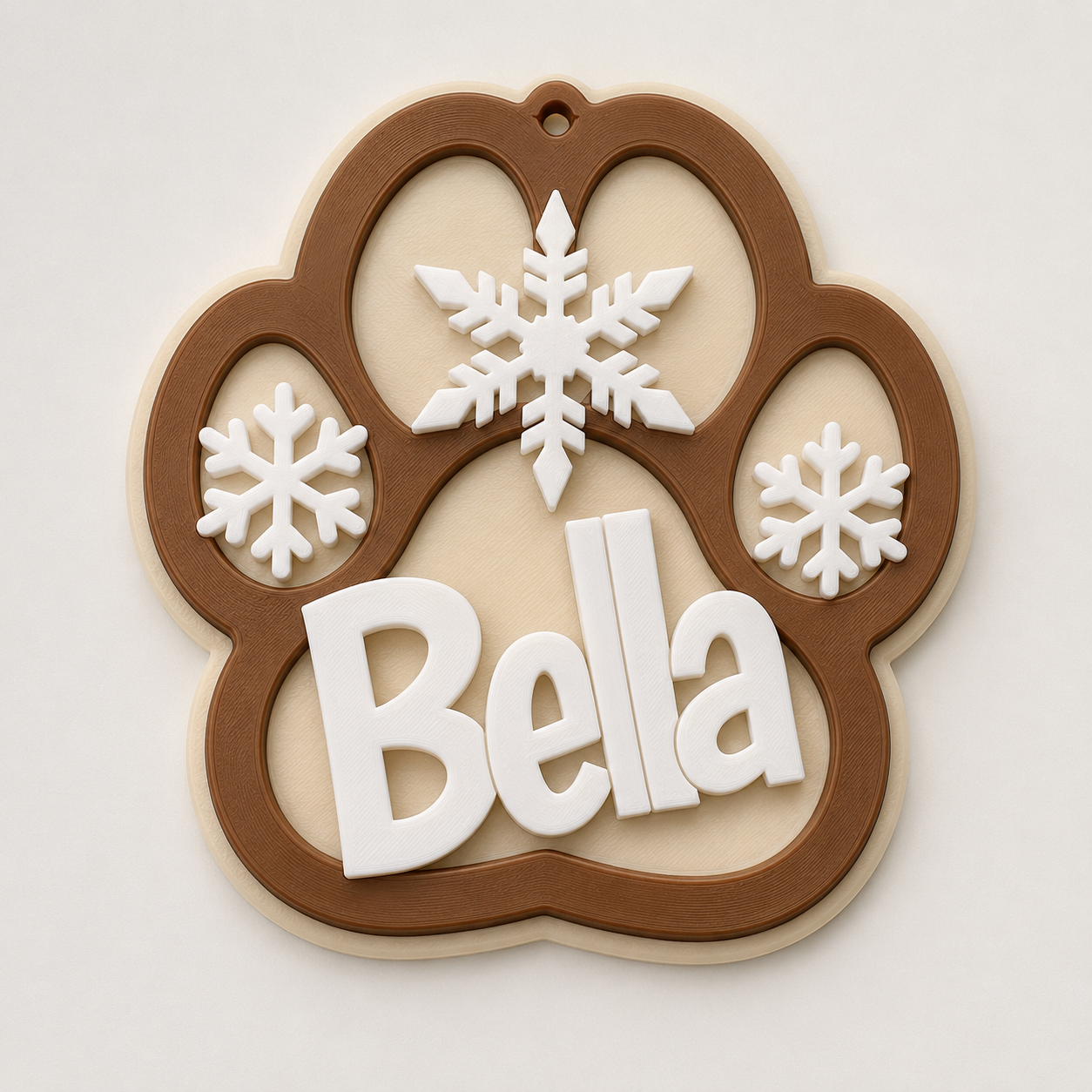 Bella's paw print ornament