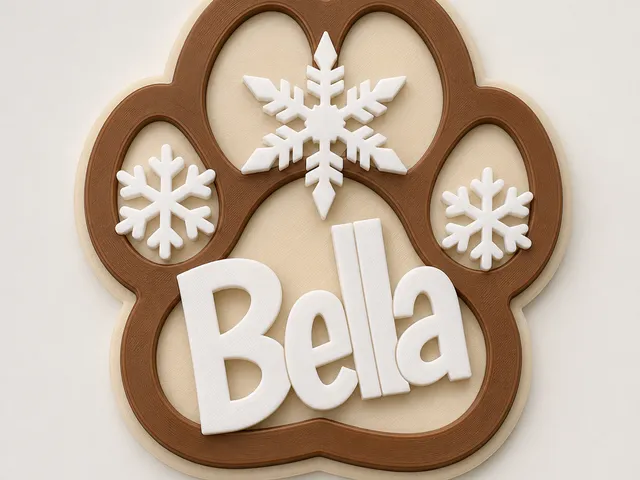 Bella's paw print ornament