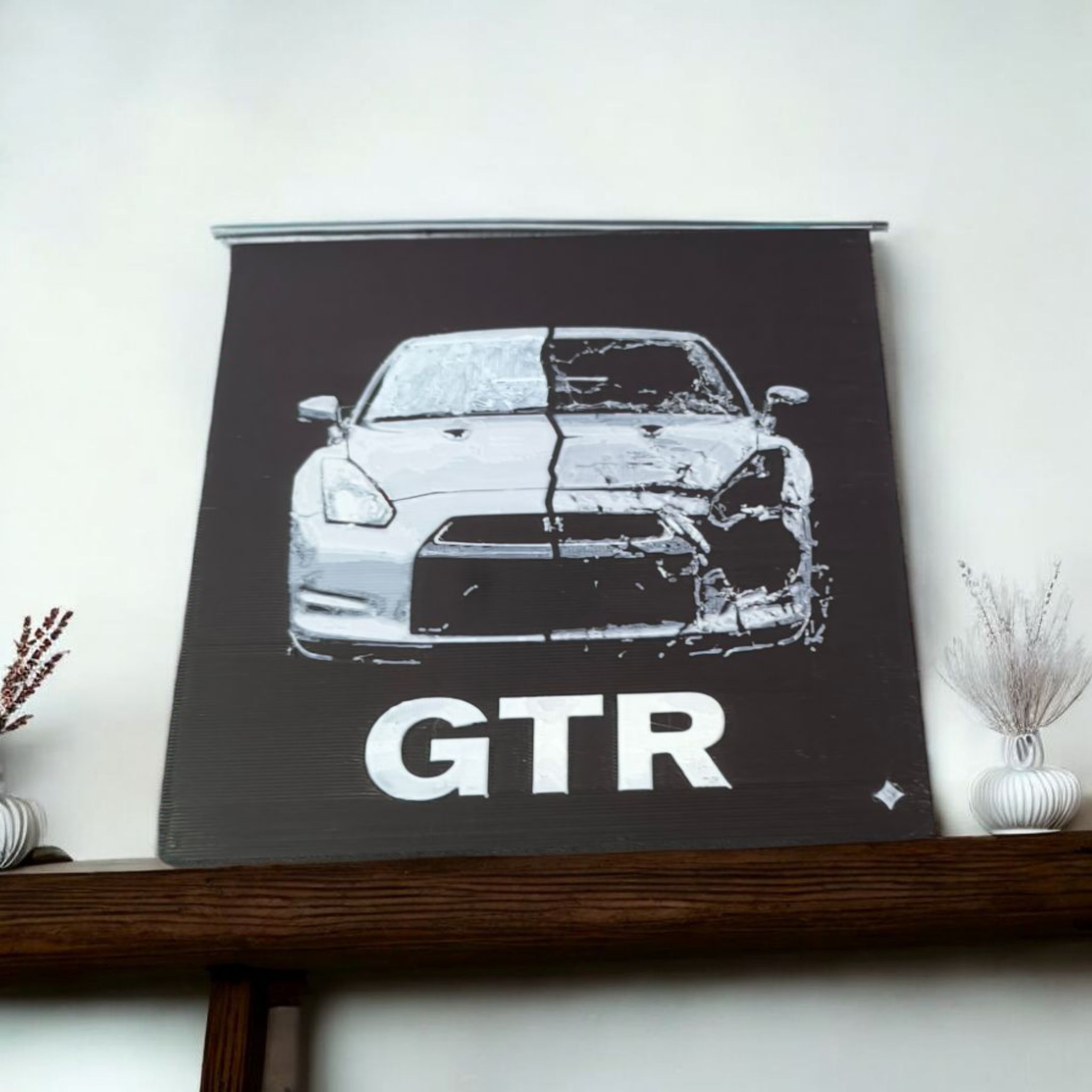 GTR Split – New vs Destroyed | HueForge Wall Art
