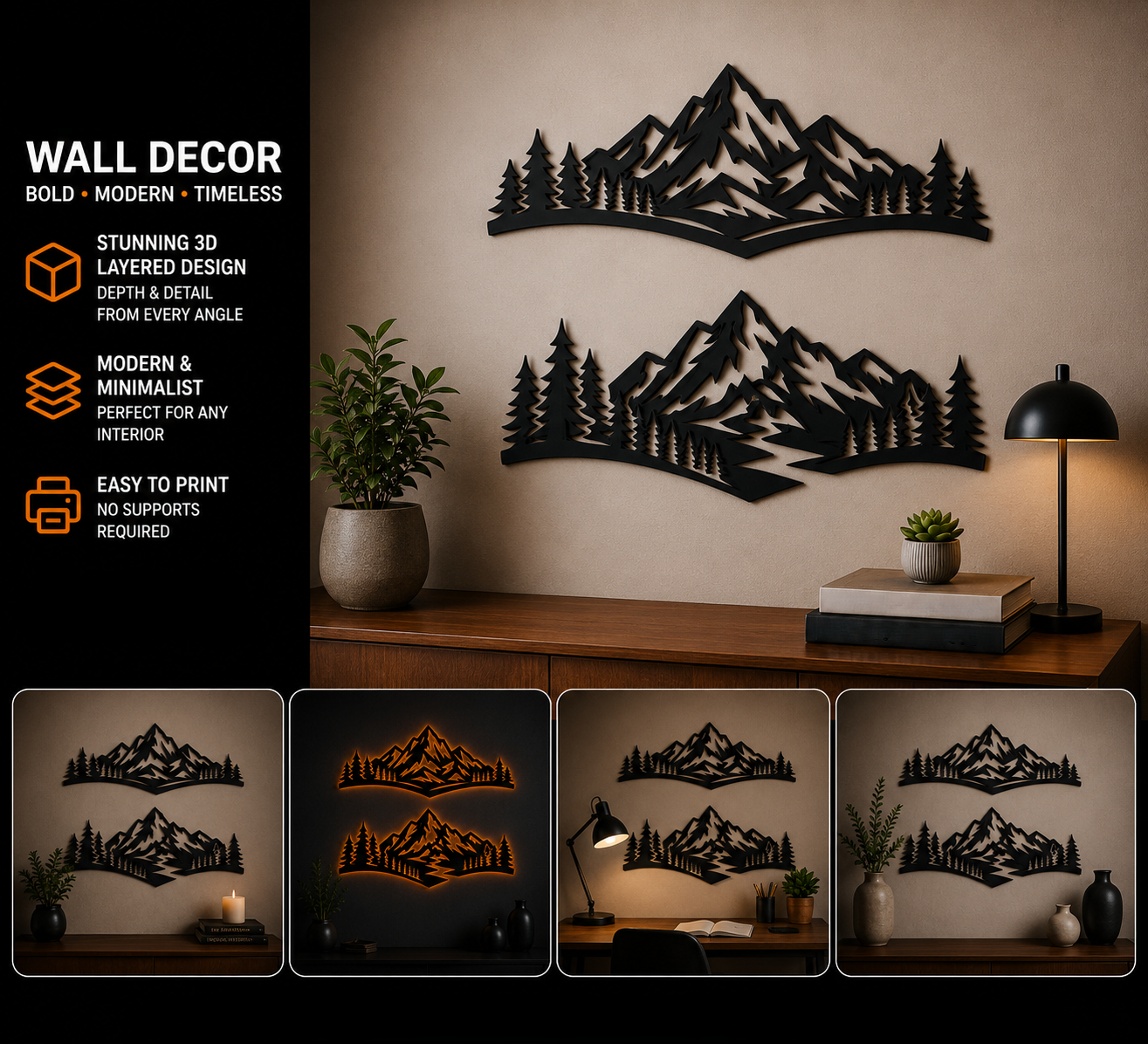 Mountain and Forest Wall Art