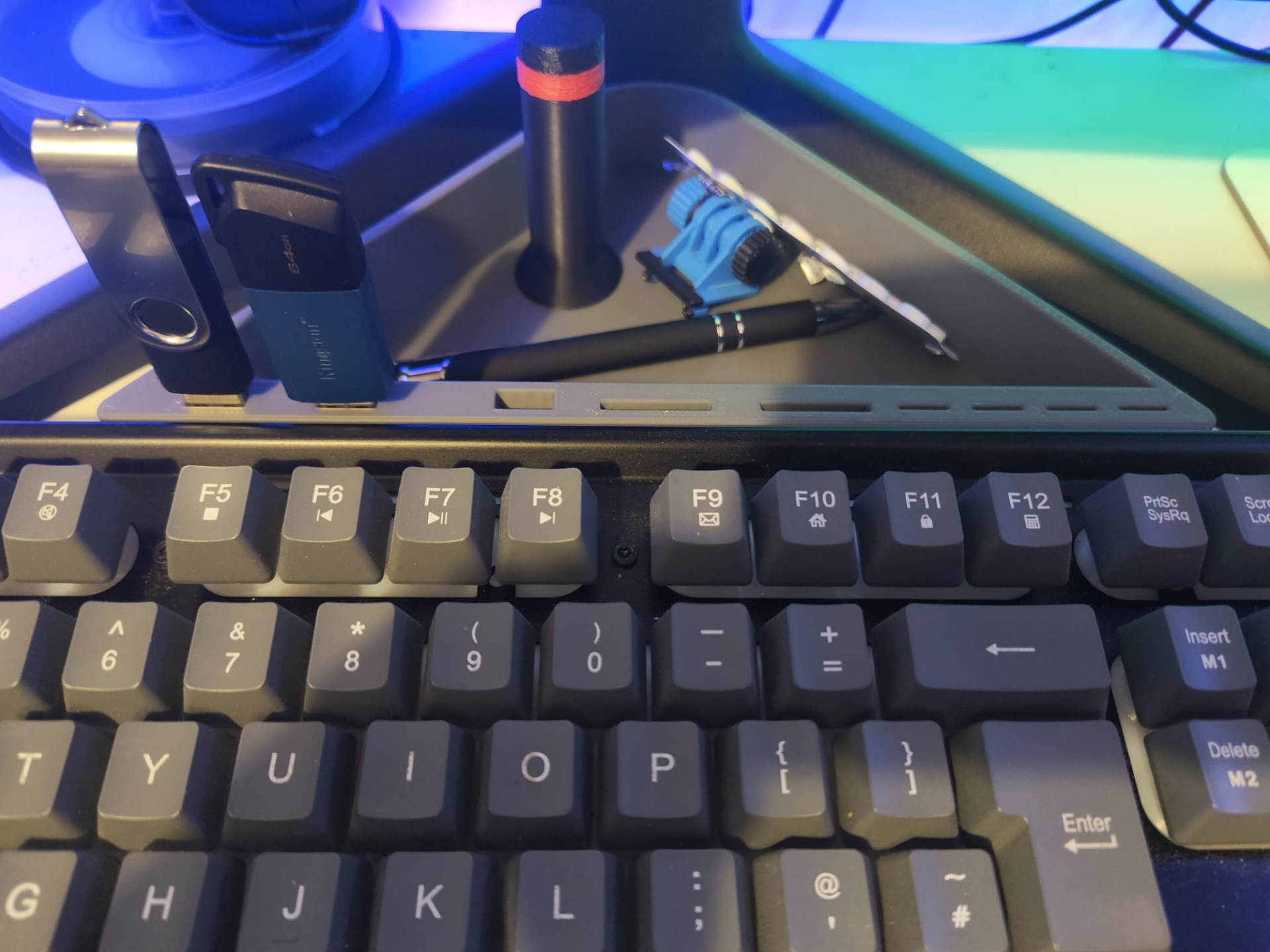 V - Under-Monitor Storage Tray (USB & SD Holder)
