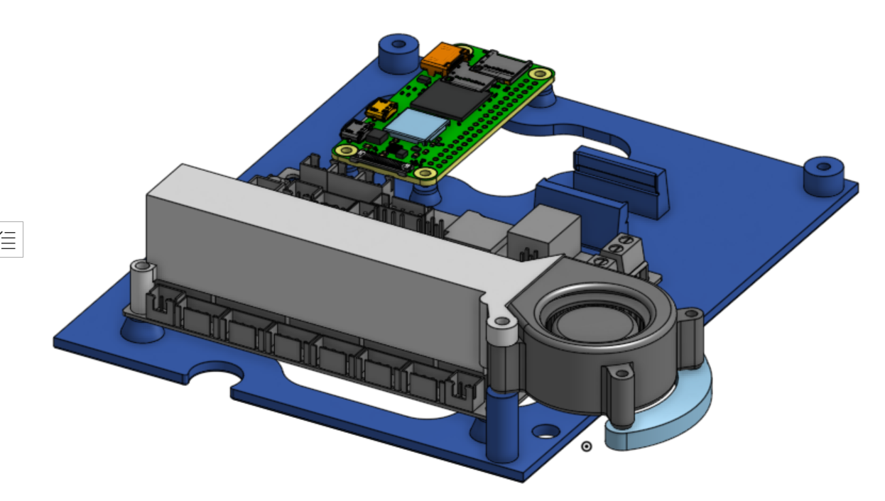 BTT SKR 1.4 and Pi Zero 2W mount for Geeetech A20M
