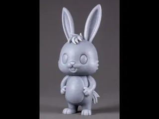 Cute Cartoon Easter Bunny Figure
