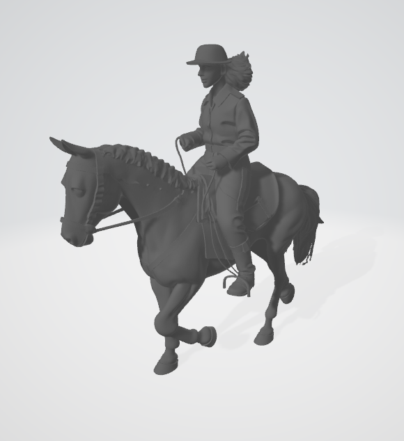 Women on a horse statuette