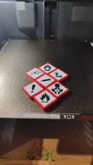 Fridge Magnets - Hazard Pictograms