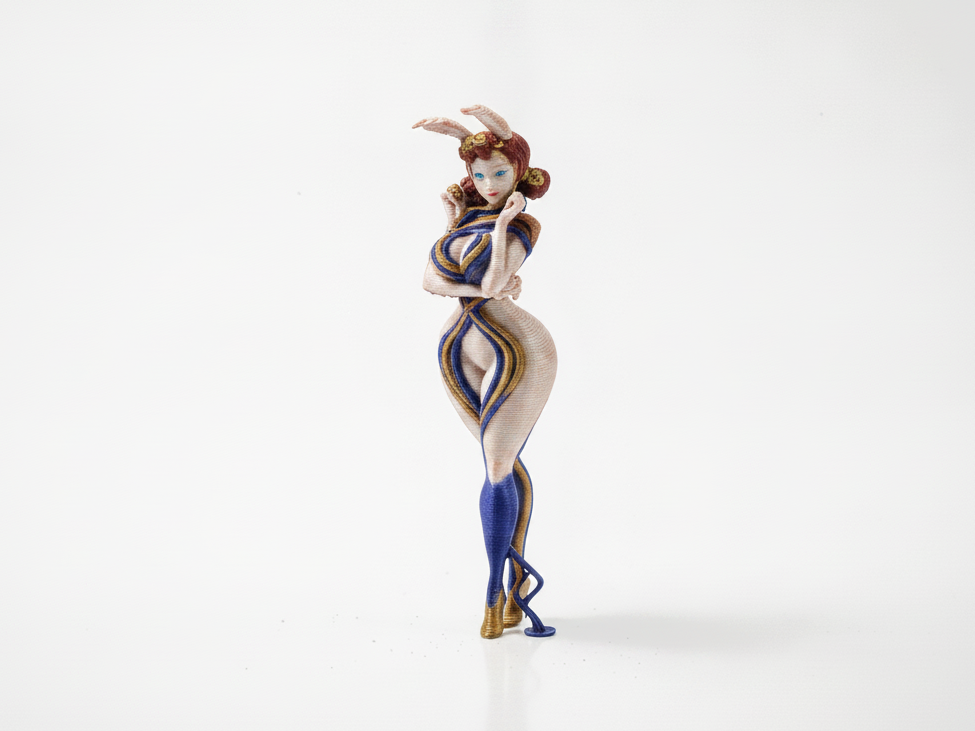 Bunny Outfit Girl Figurine Female 3D Printable