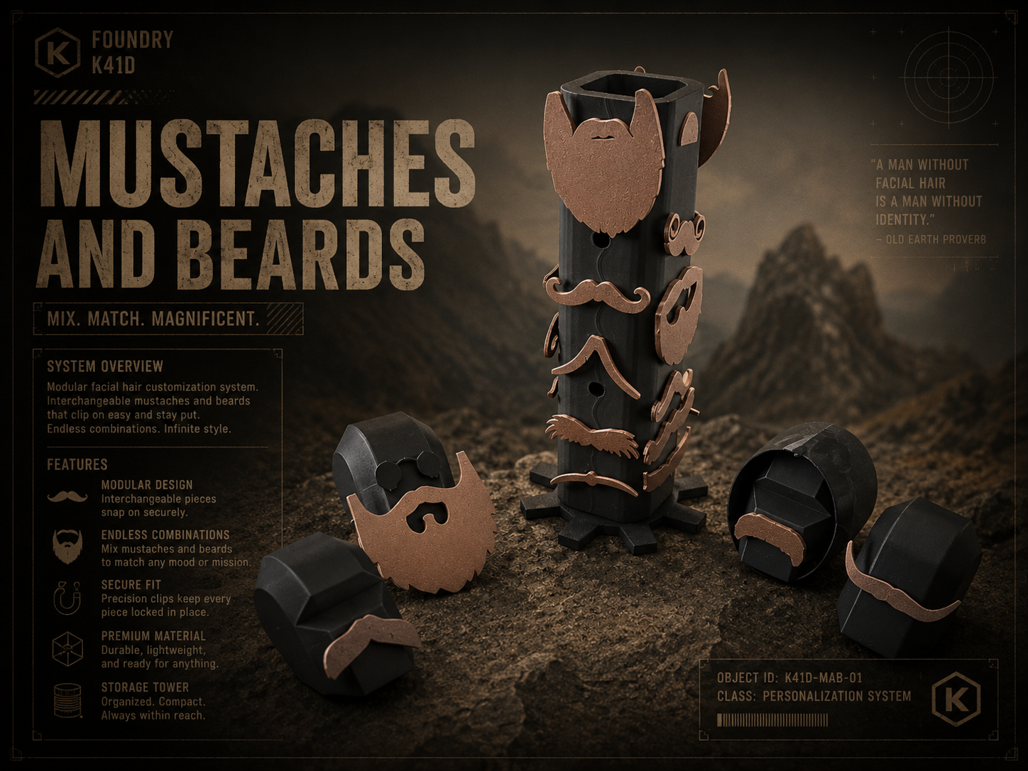 Dummy 13 Mustaches and Beards - Modular