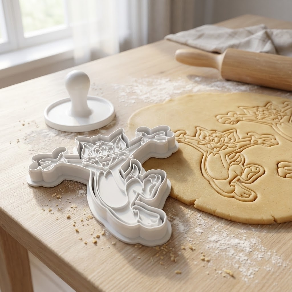 Tom Cat Cookie Cutter And Stamp