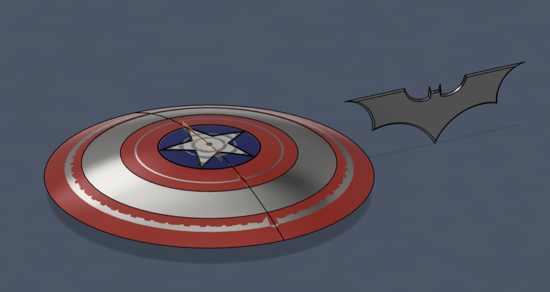 Captain America Shield + Batarang