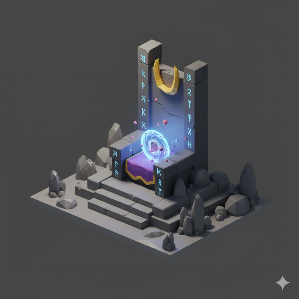 Low Poly Ancient Throne