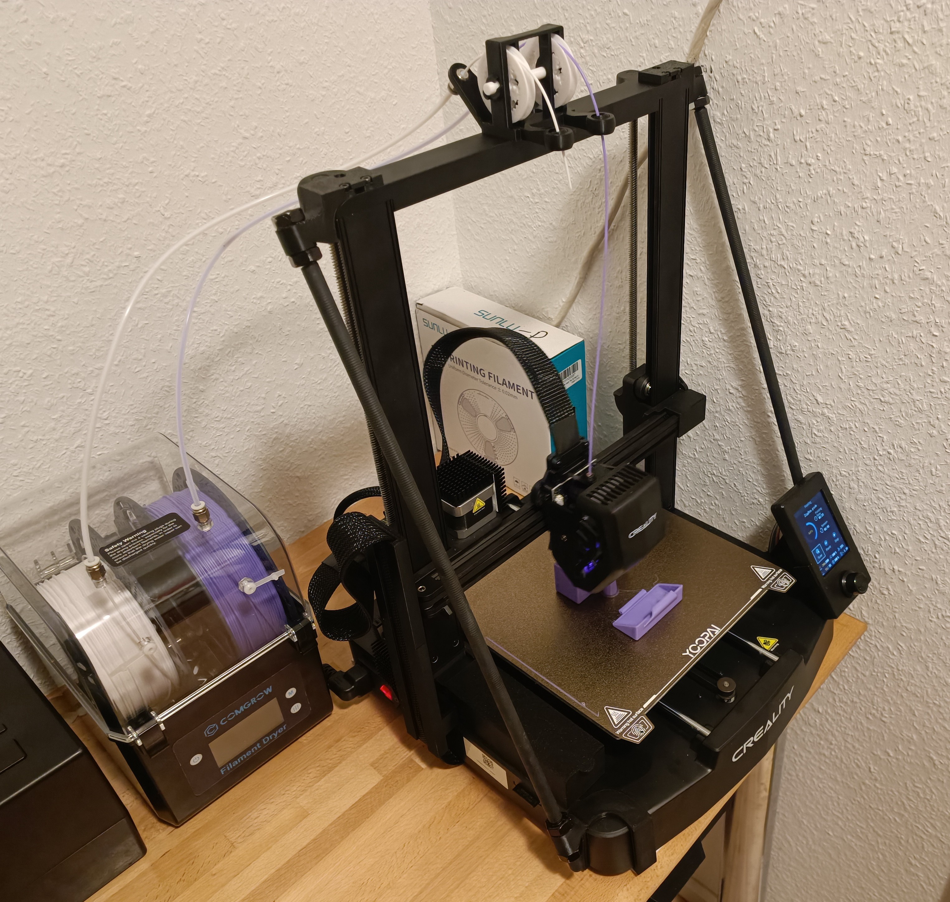 Ender 3 v3 SE KE Z Gantry support Without drilling+ Raise the screen REMIX 3D model thumbnail