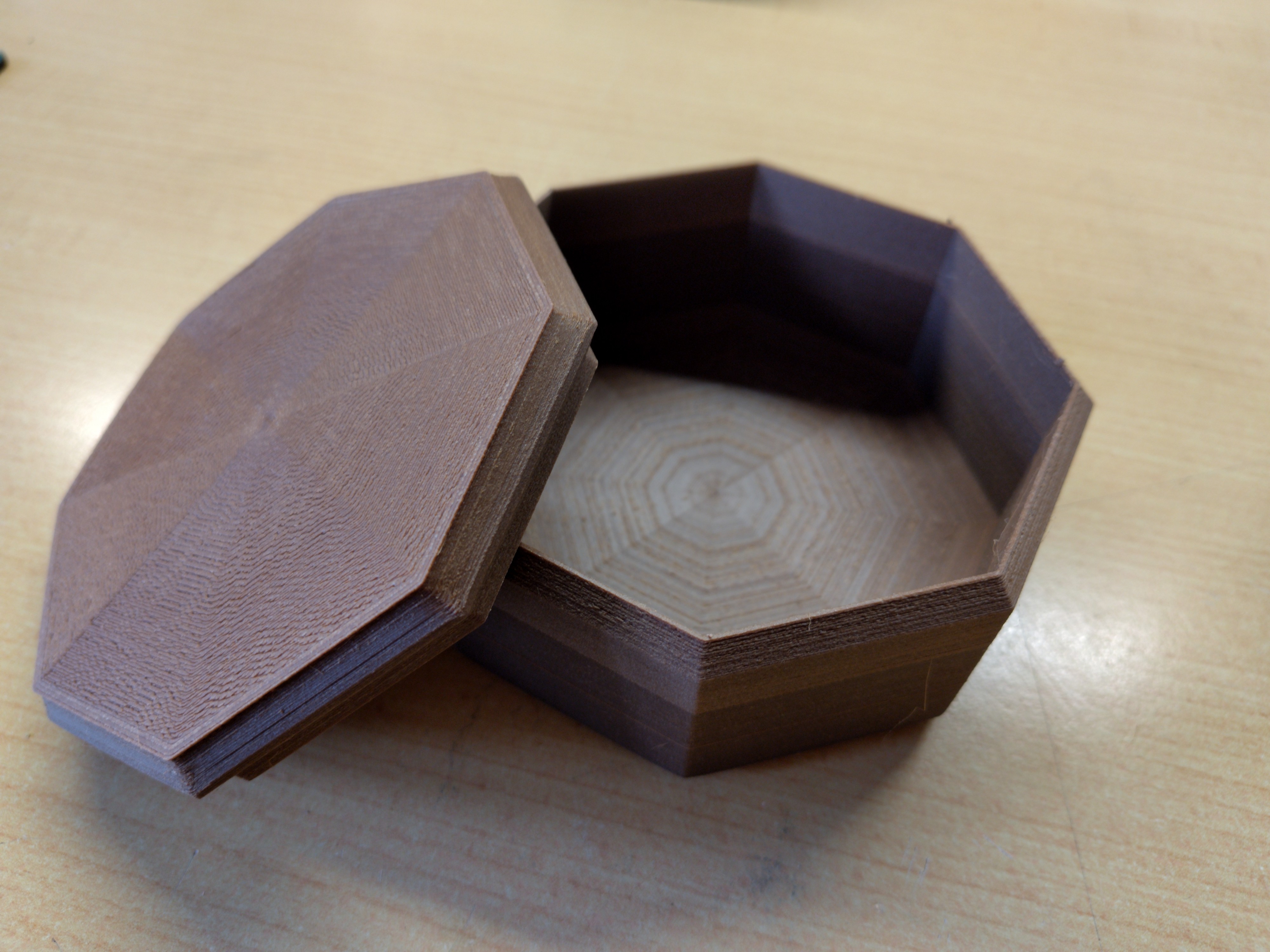 Octagonal box with lid