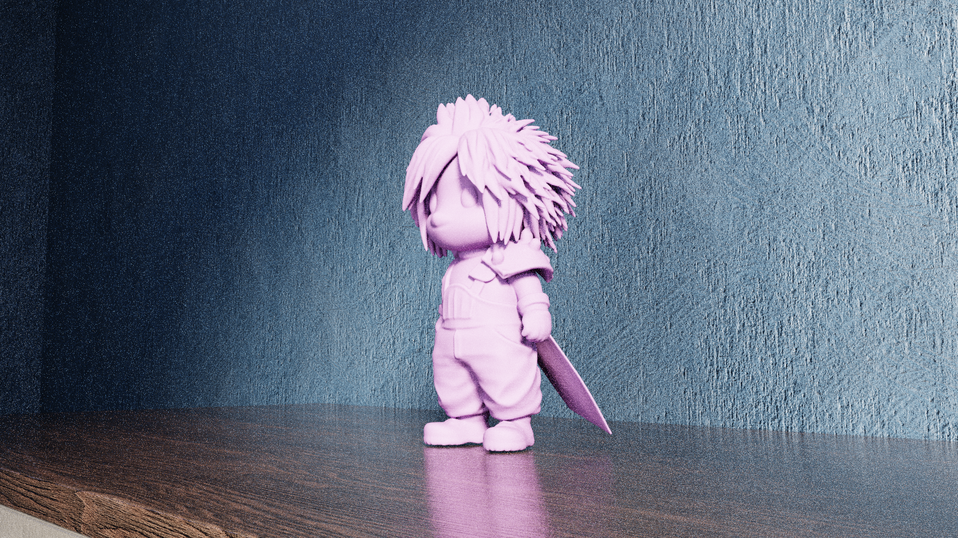 Miniatura 4 do modelo 3D Chibi Cloud Strife