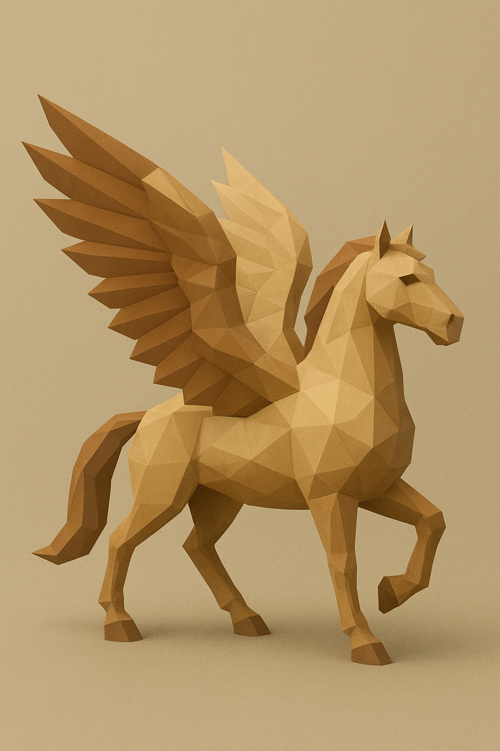 Low poly pegasus