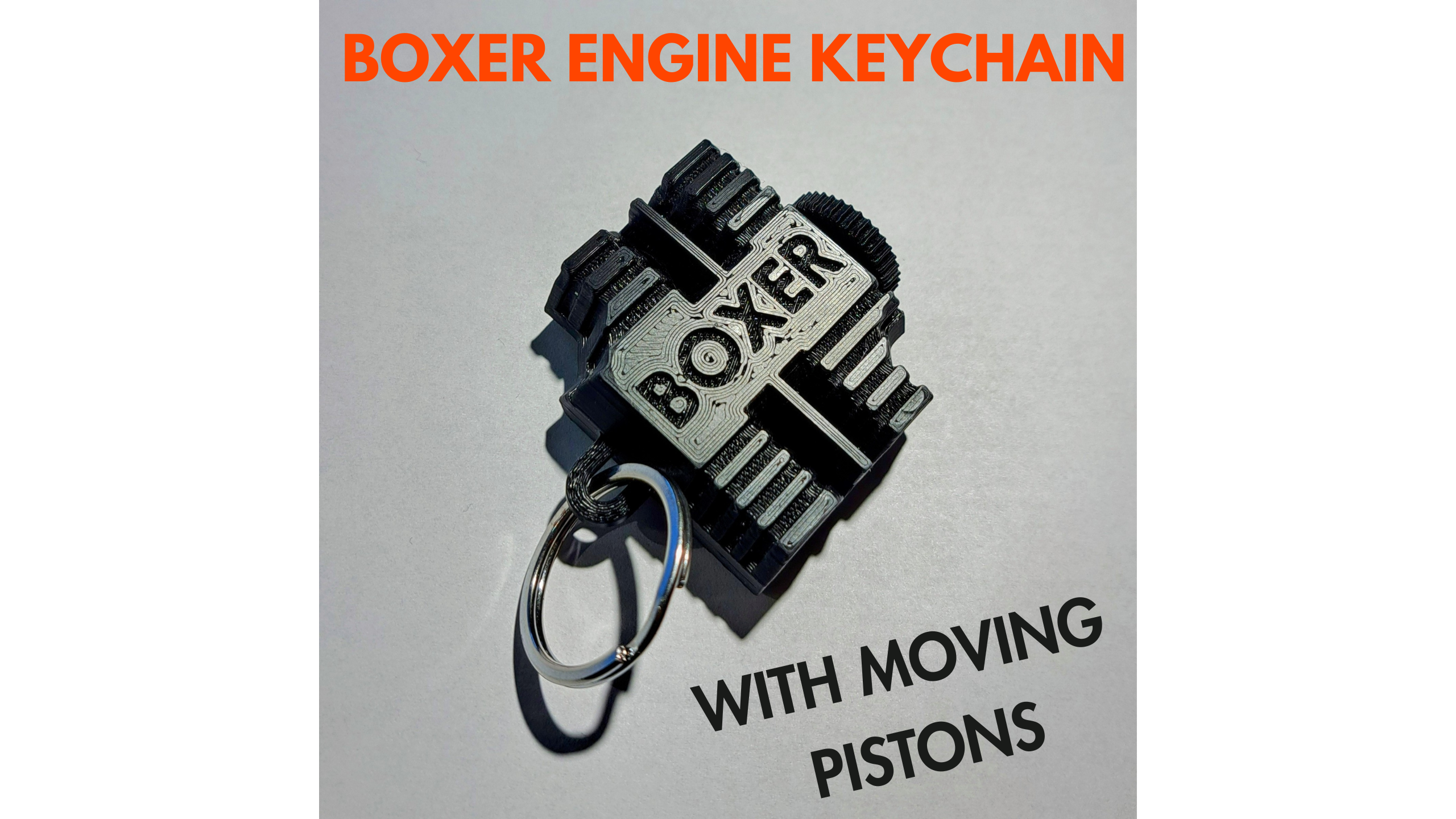 Boxer Engine Keychain