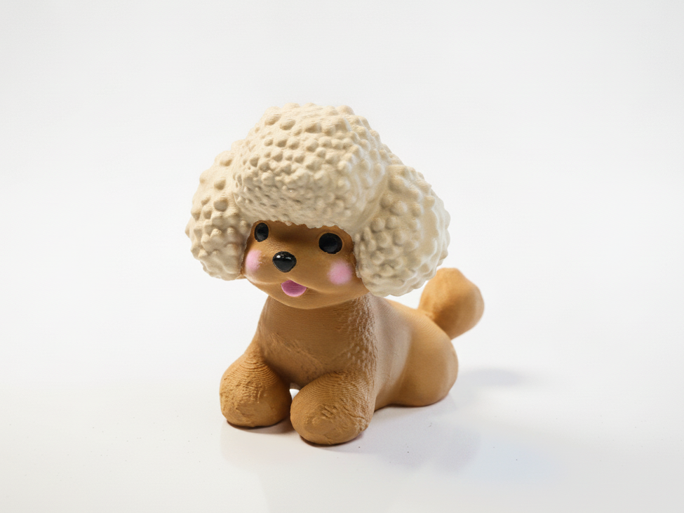 Cute Poodle Dog Figurine Animals 3D Printable