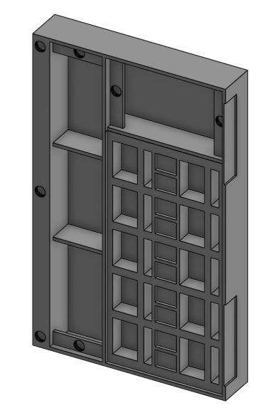 GM Initiative tracker for DnD dice box remix - hinged version 3D model thumbnail