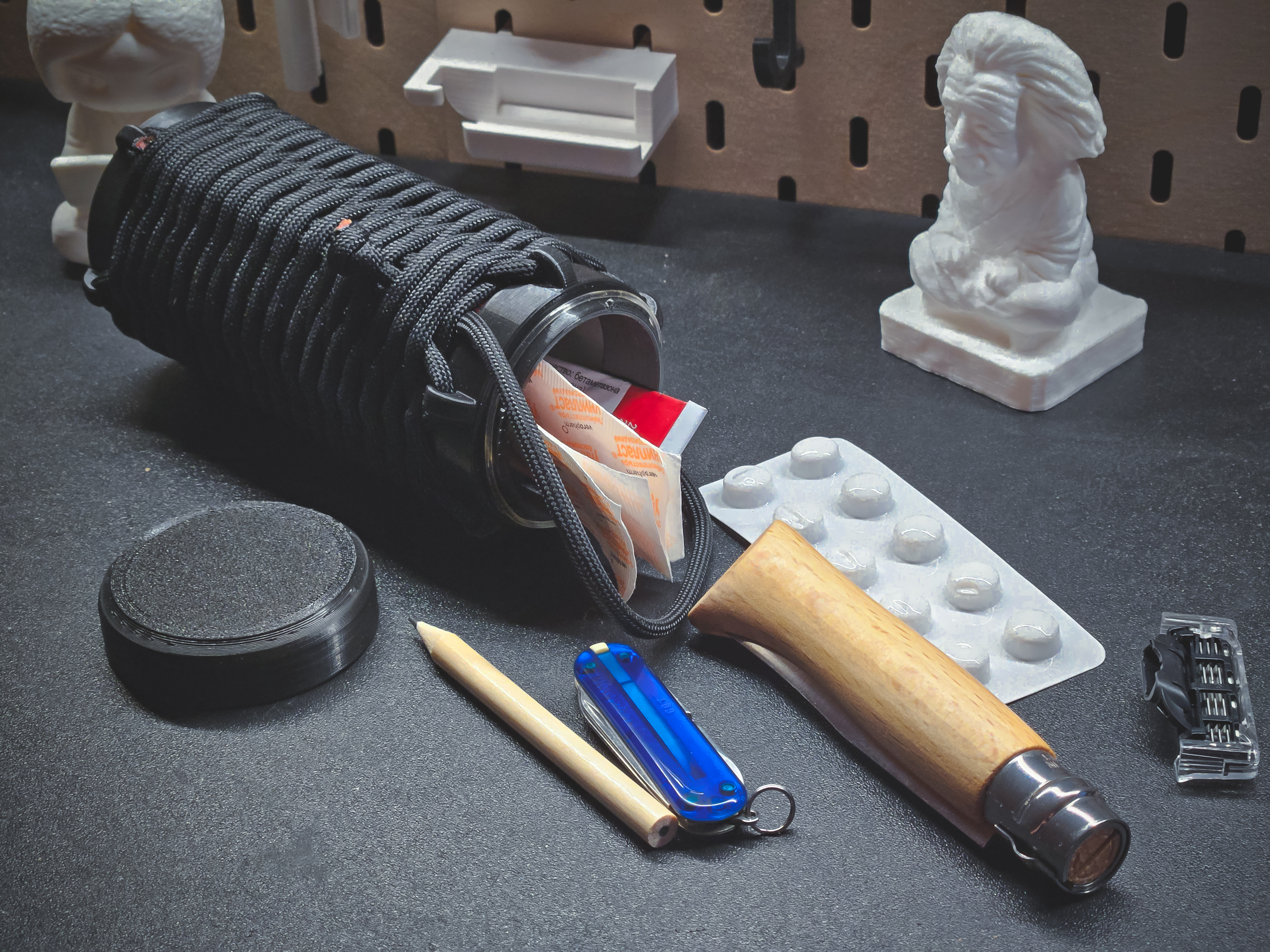 Survival, Hiking, and Camping Capsule Container Made from an Aluminum Can