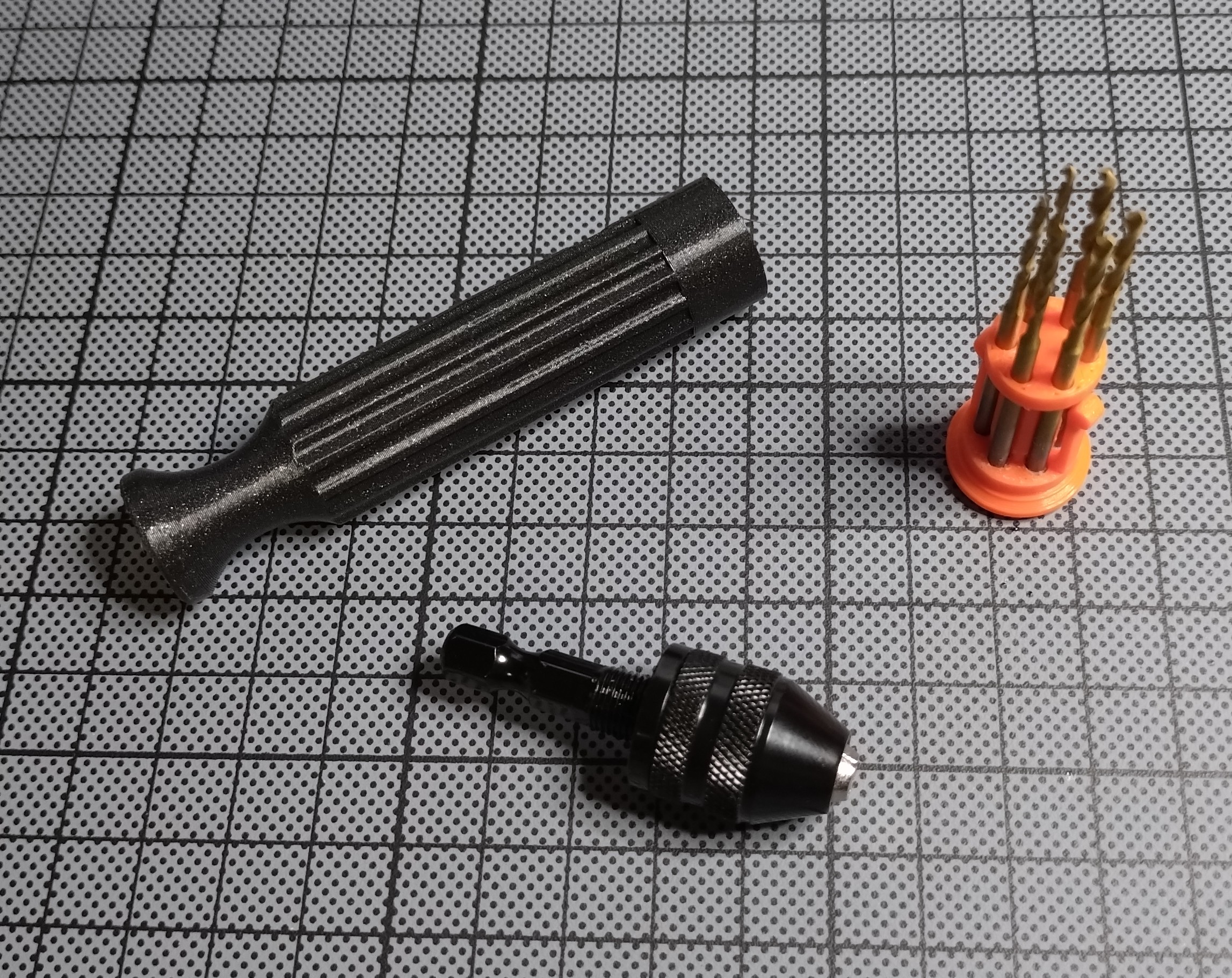 Mini drill chuck bit handle with drill holder for 6 drills <3mm