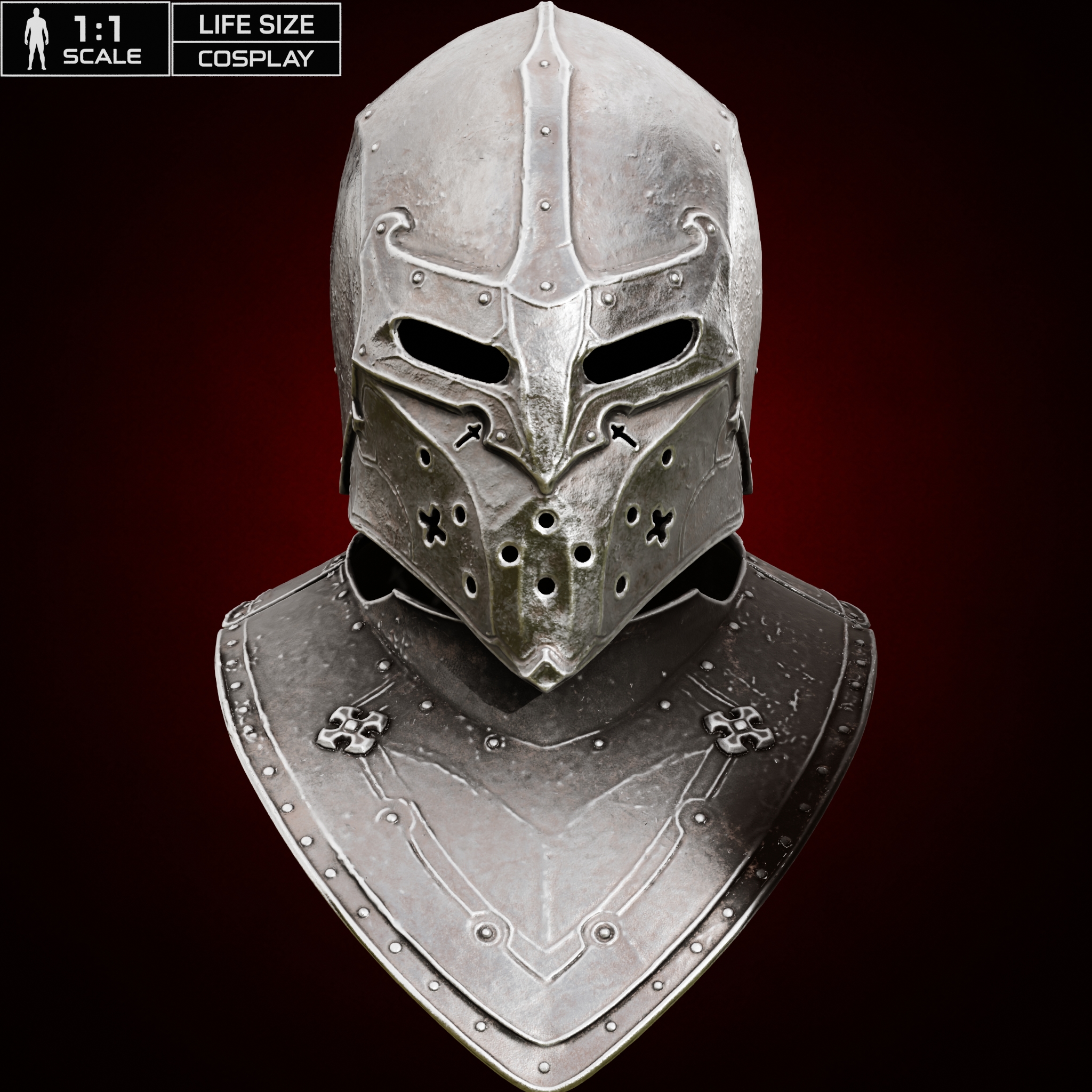 HARROS THE VASSAL HELMET AND GORGET life size - Mortal Shell Fan Art STL