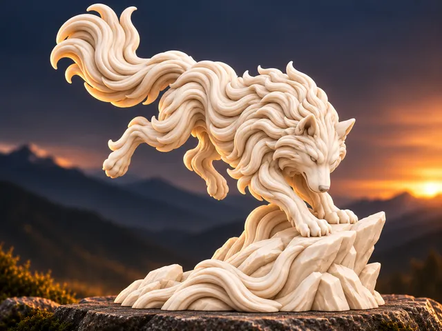 Hunting Wolf | Majestic Sculpture