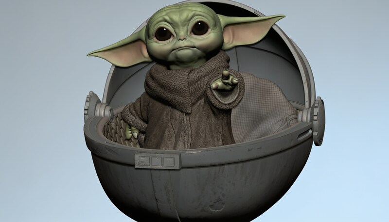 Grogu from the movie The Mandalorian ( 3 different versions )