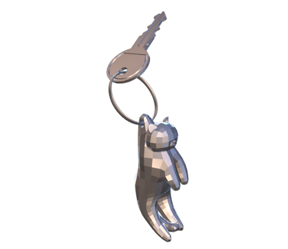 Llavero Gato Low Poly v1