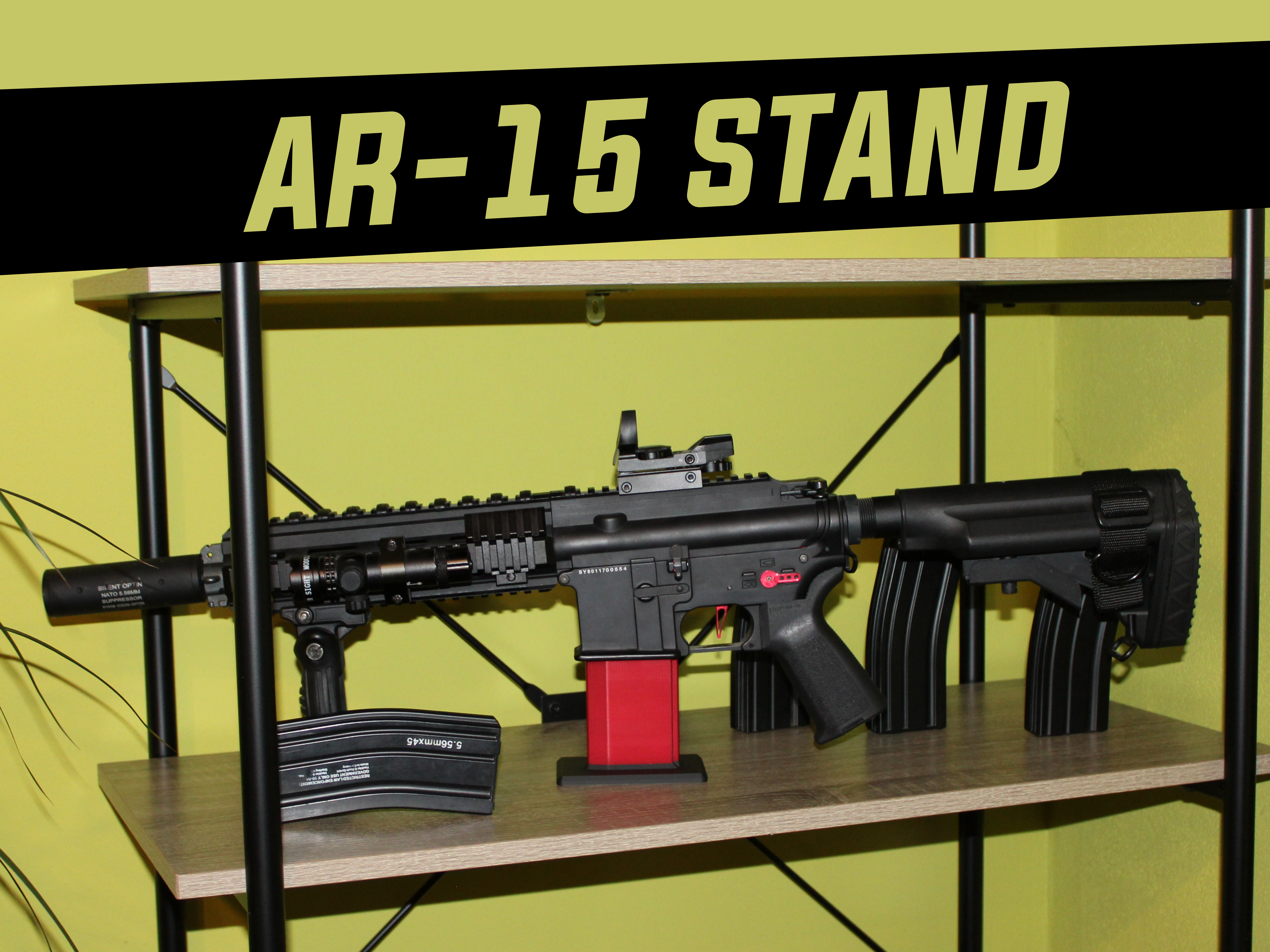 AR-15 / M4 / M16 Airsoft gun display stand