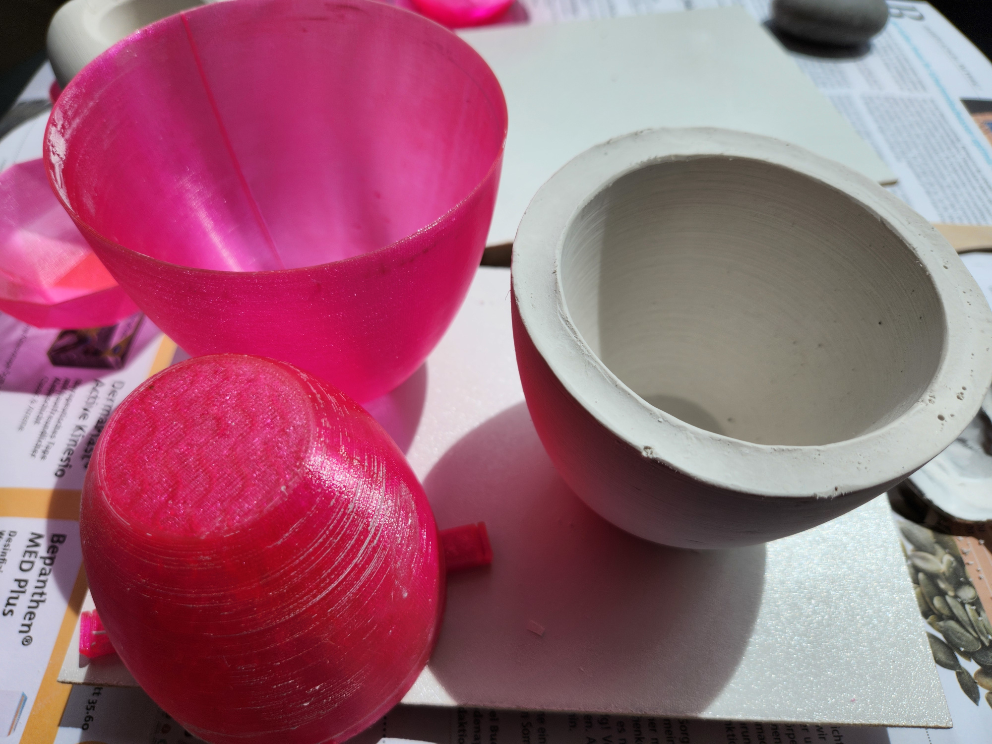 Iteration Geo5 - Molding shell for alabaster plaster cast - small cup