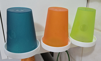 3 Fach Becherhalter für z.B. Zahnputzbecher