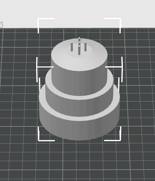low poly birthday cake