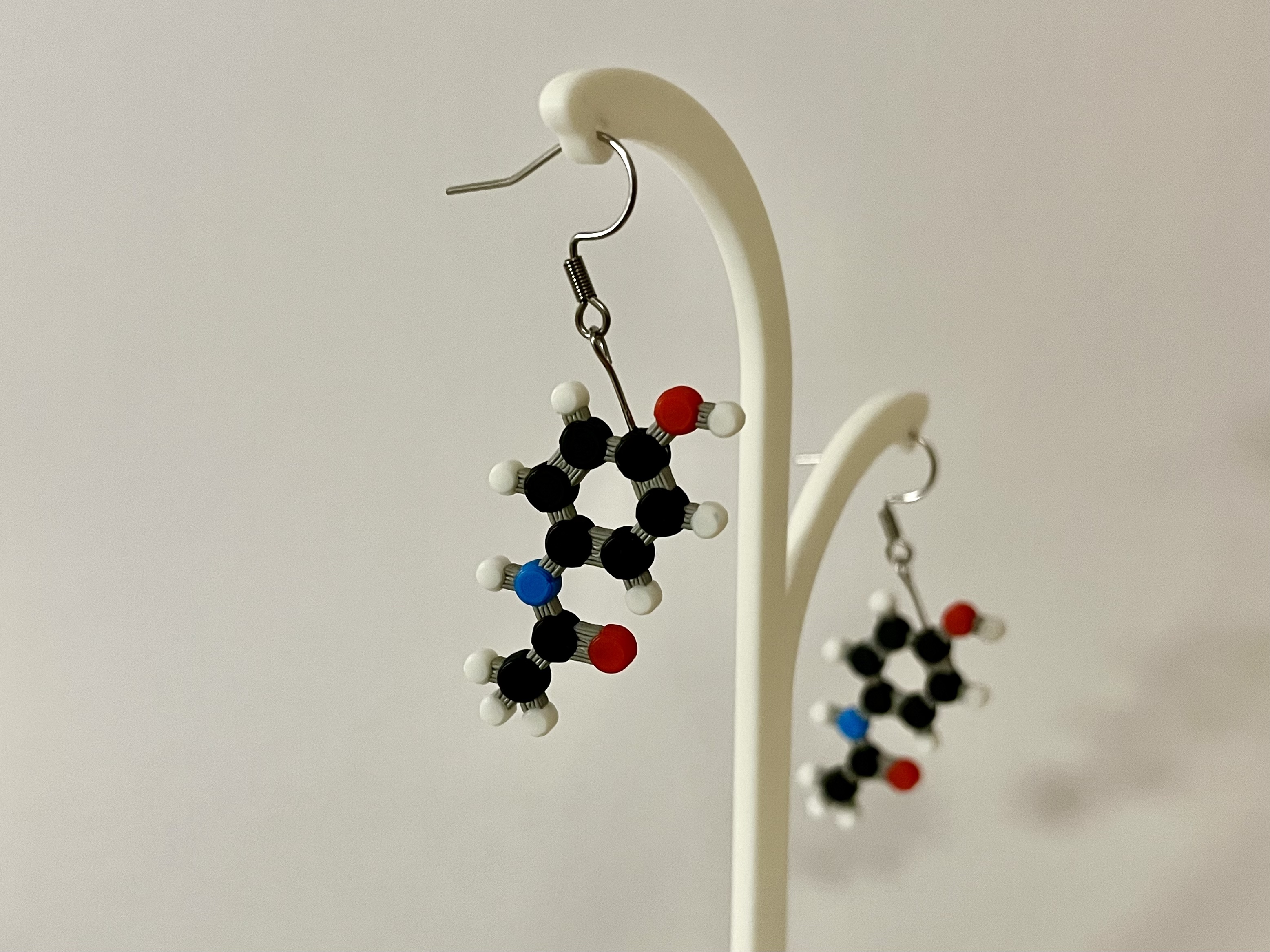 Paracatamol Molecule Earrings