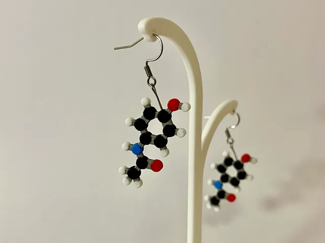 Paracatamol Molecule Earrings