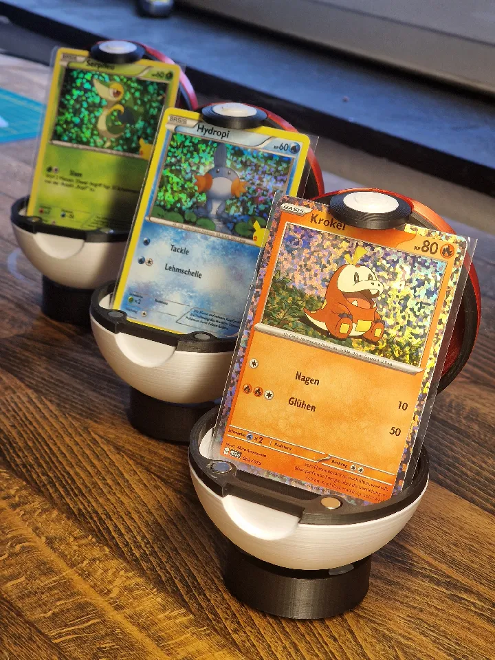 Pokeball Pokemon Card Display Stand by SandrosMaximus | Download free STL  model | Printables.com