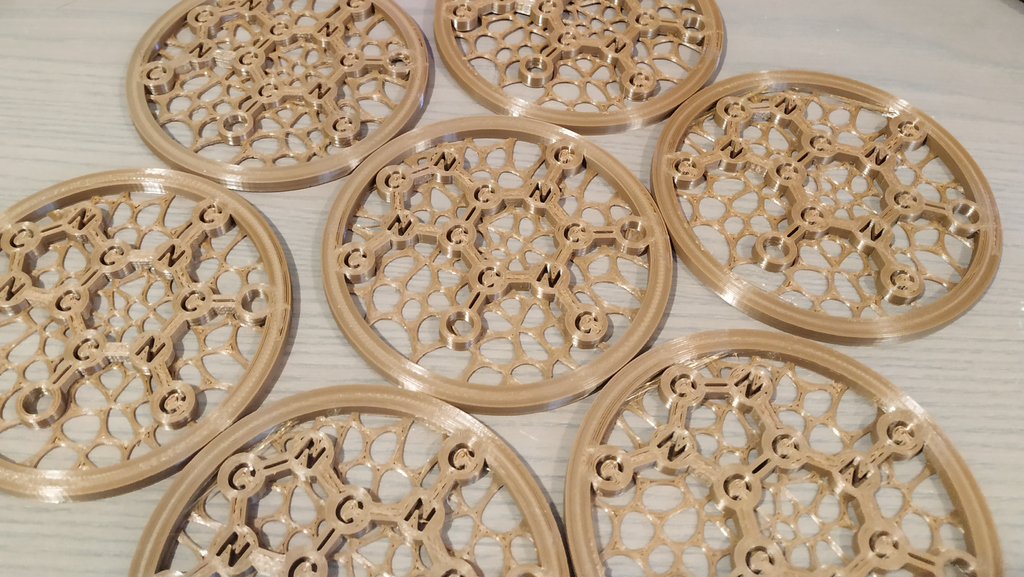 Caffeine Coaster with Voronoi lattice