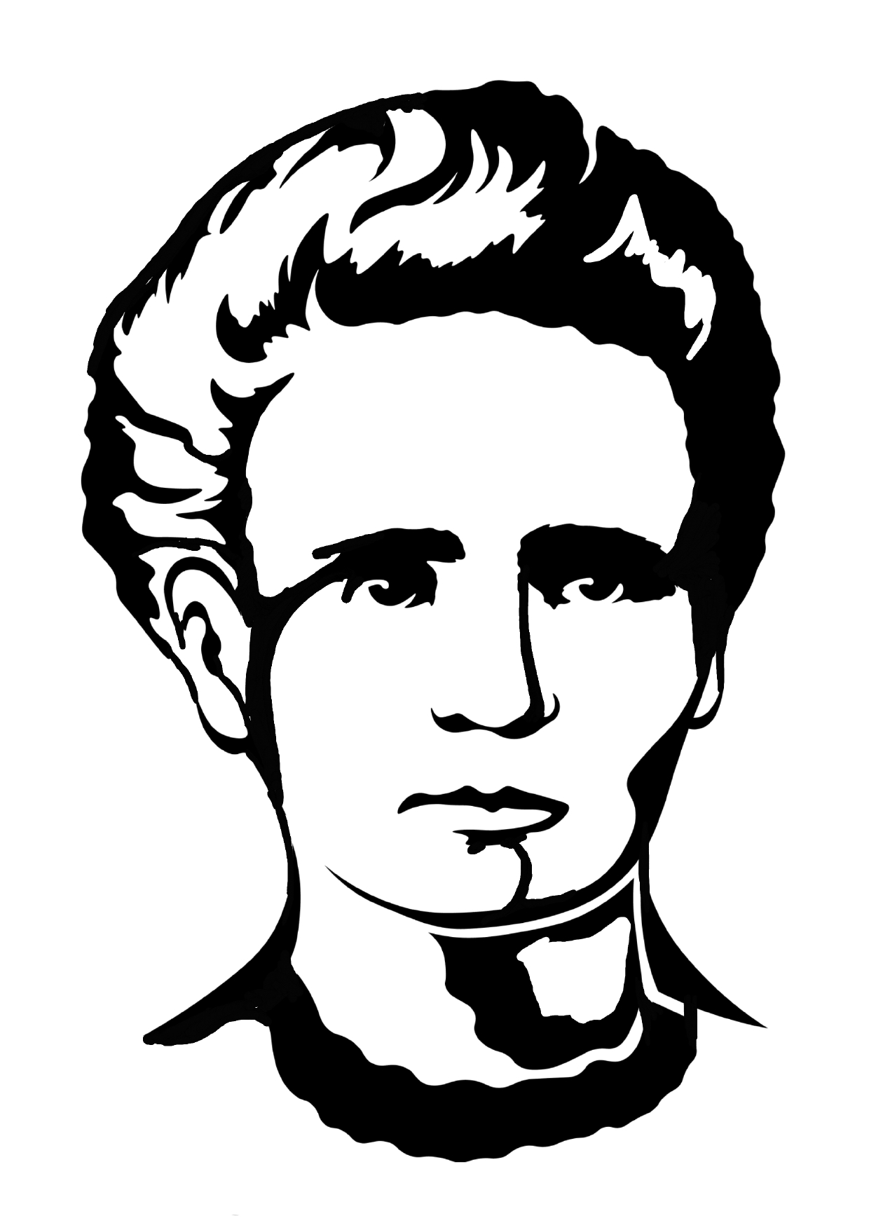 Marie Curie Sklodowska Stencil