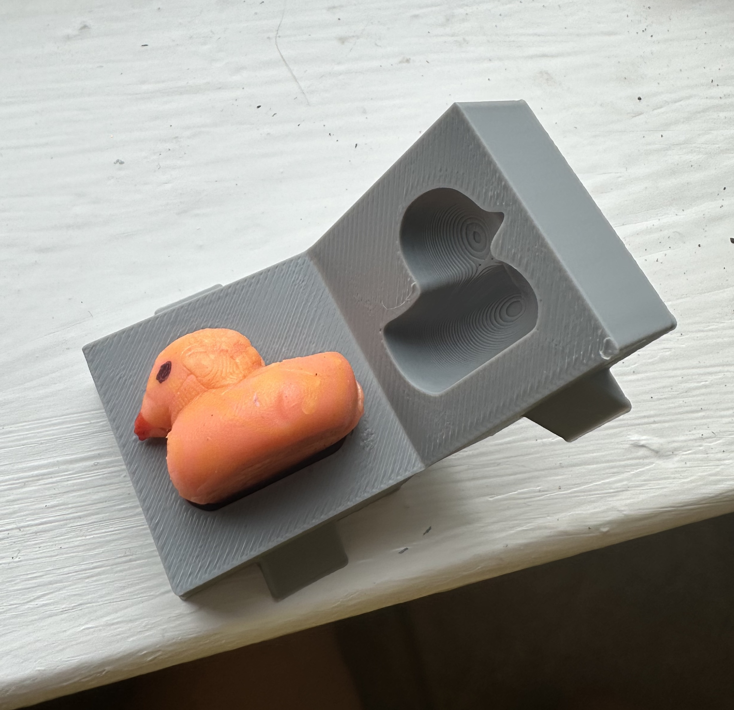 Mini clay duck mold 3D model thumbnail