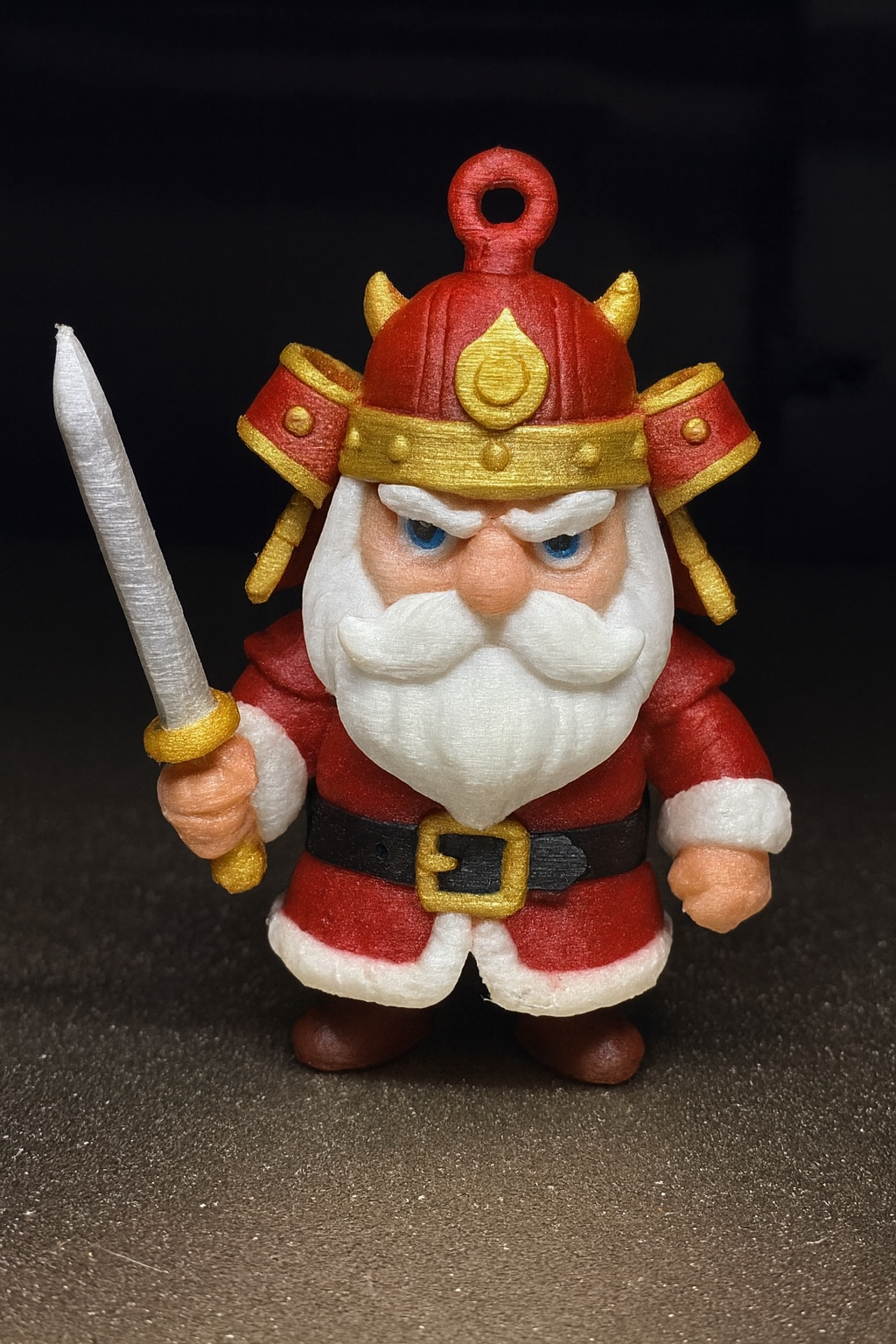 Samurai Santa Ornament – 3D Printable Holiday Warrior Decoration