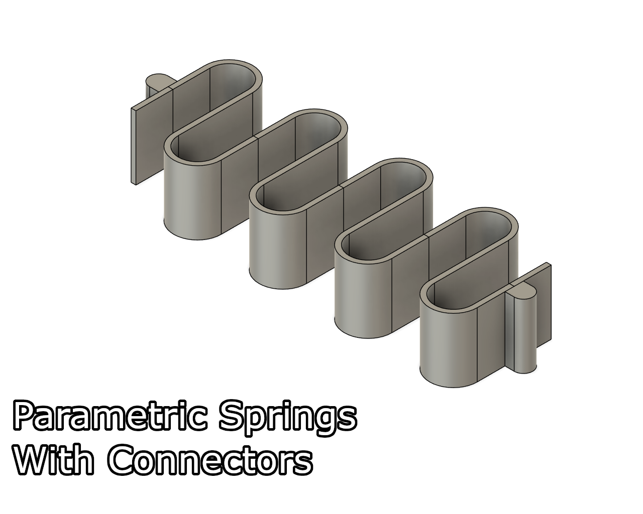 Parametric springs with connectors