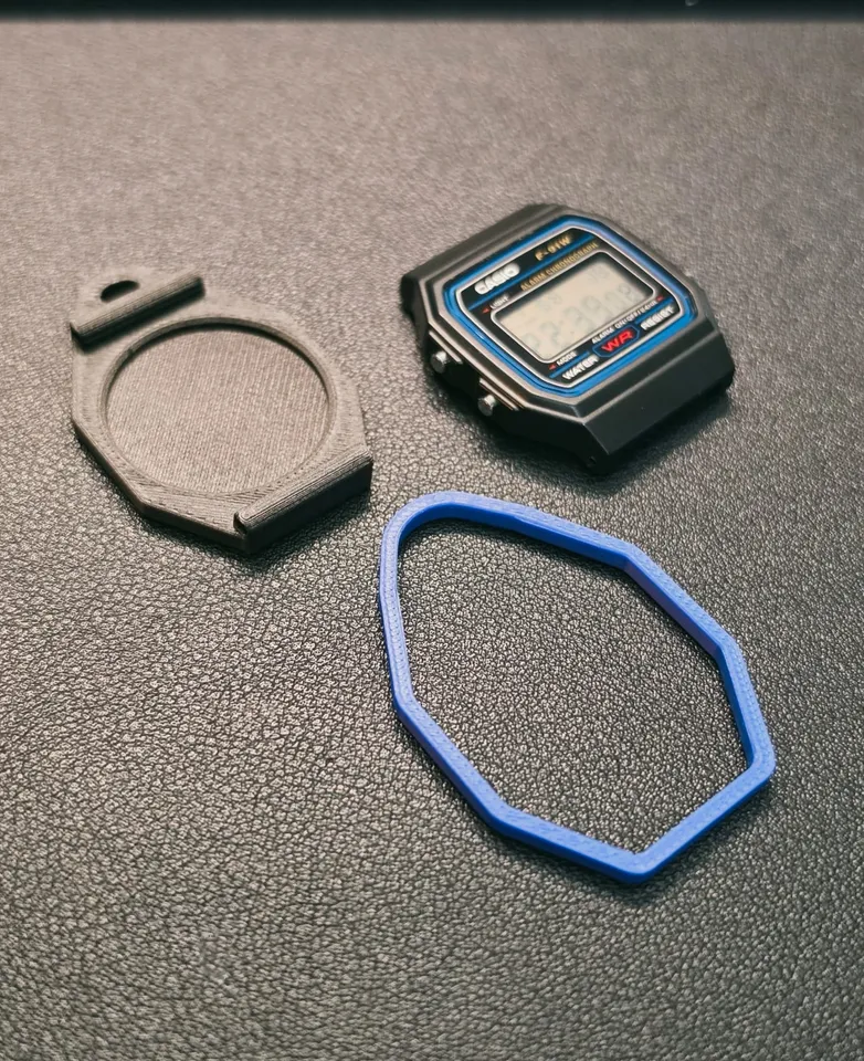 CASIO F-91W KEYCHAIN POCKETWATCH OR BAG CHARM ATTACHMENT by Ashley