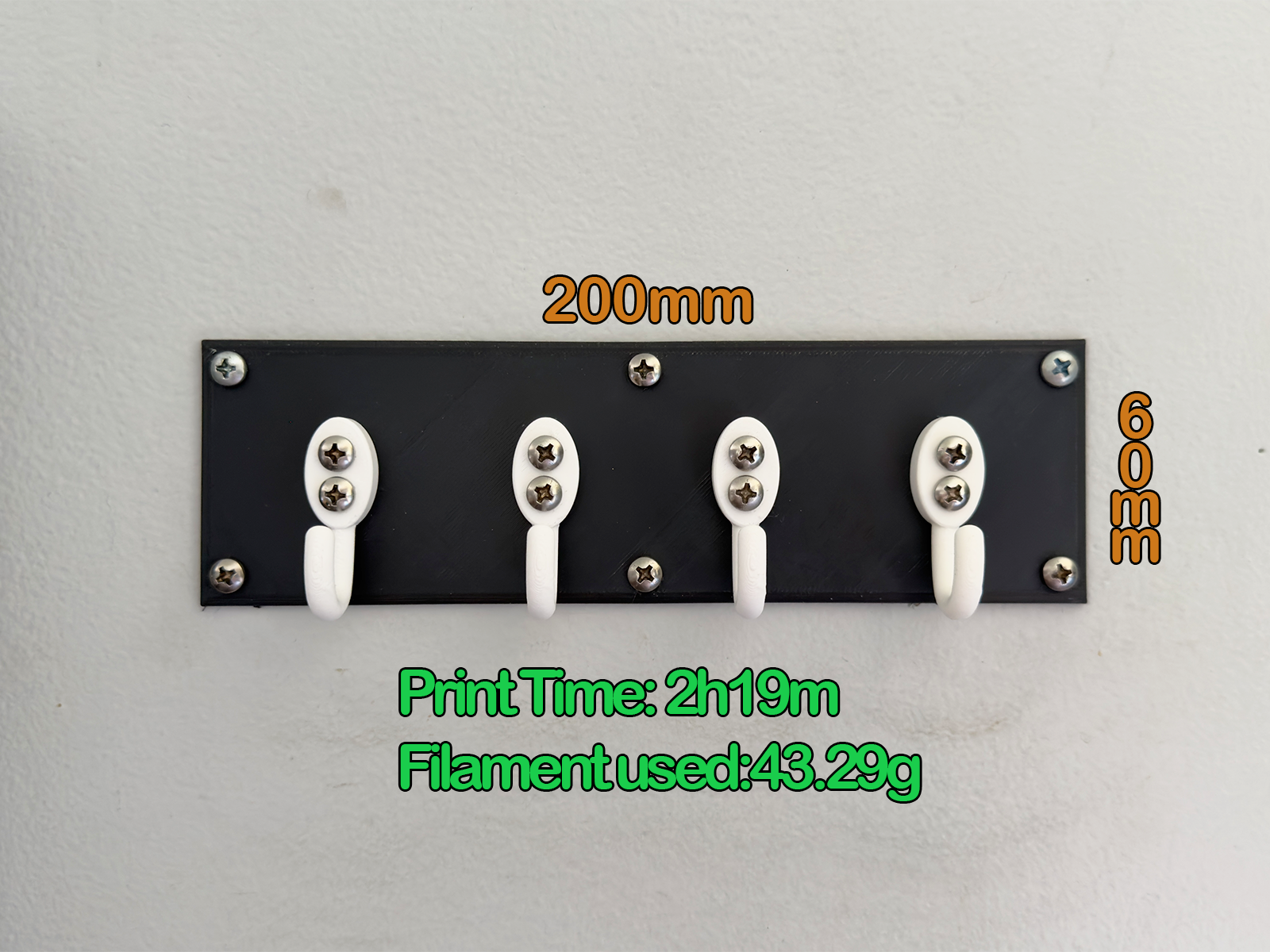 Miniatura 3 do modelo 3D Key Hook Mount