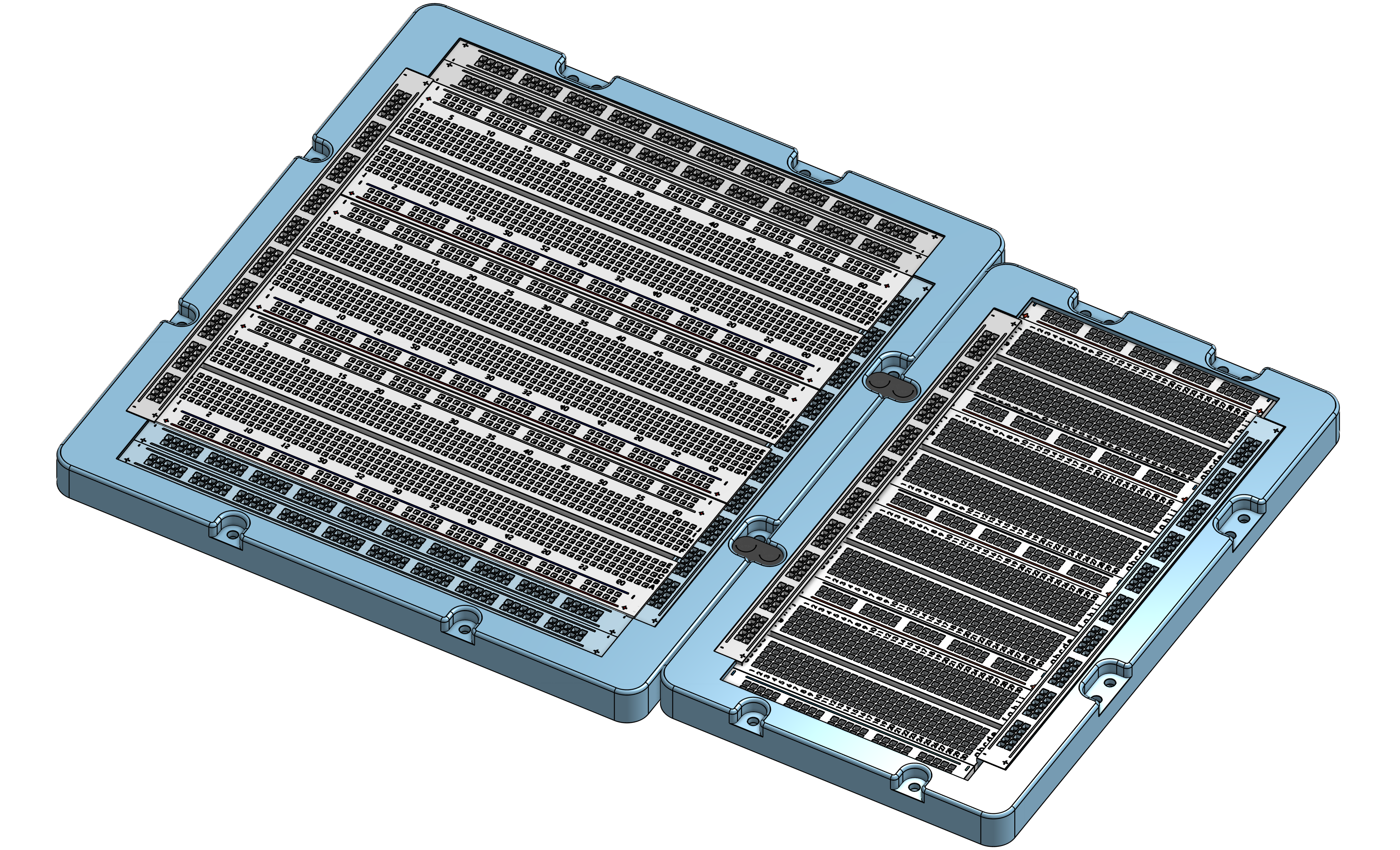 Modular Breadboard Tray remix/parameterized