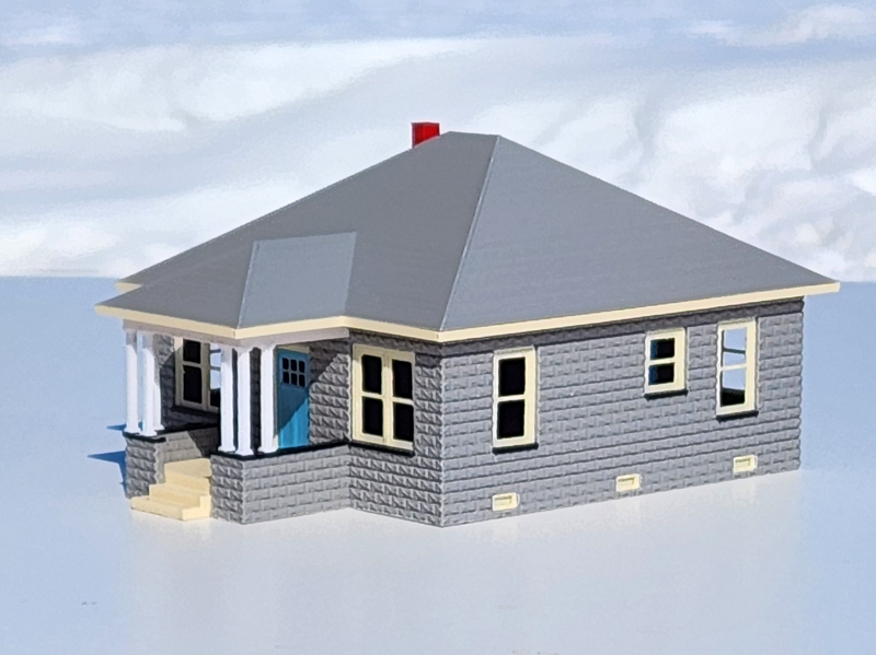 HO Scale Rusticated Brick House — thumbnail 2